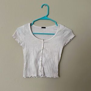 Brandy Melville | Short Sleeve buttoned T-shirt